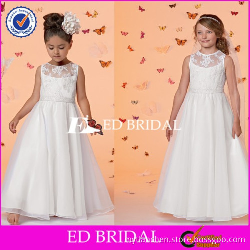 CE414 Beautiful Sleeveless A-Line Lace Flower Dresses For Girl Of 5 Years Old